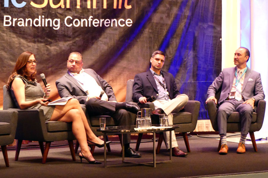 John Colascione participating in a branding conference panel